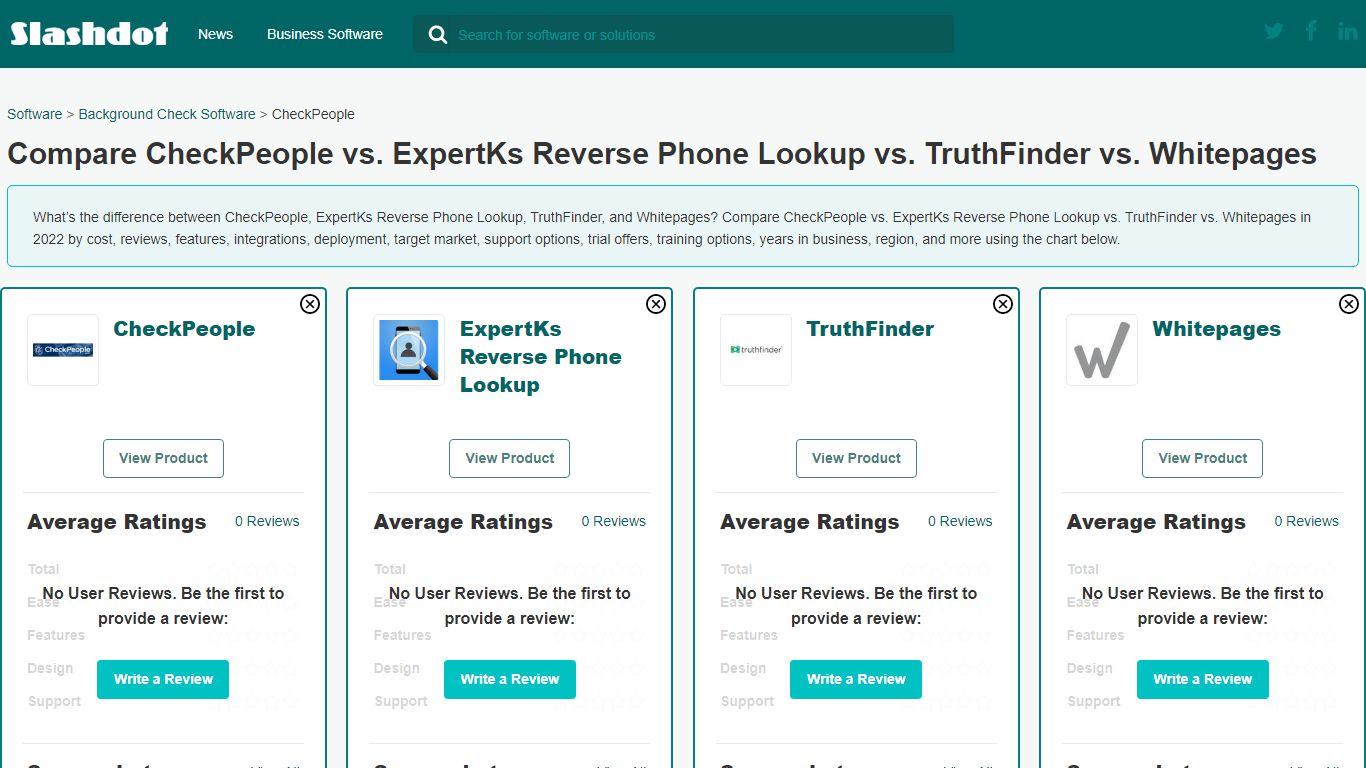 Compare CheckPeople vs. ExpertKs Reverse Phone Lookup vs. TruthFinder ...